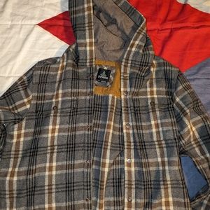 prAna Men's wool flannel hoodie